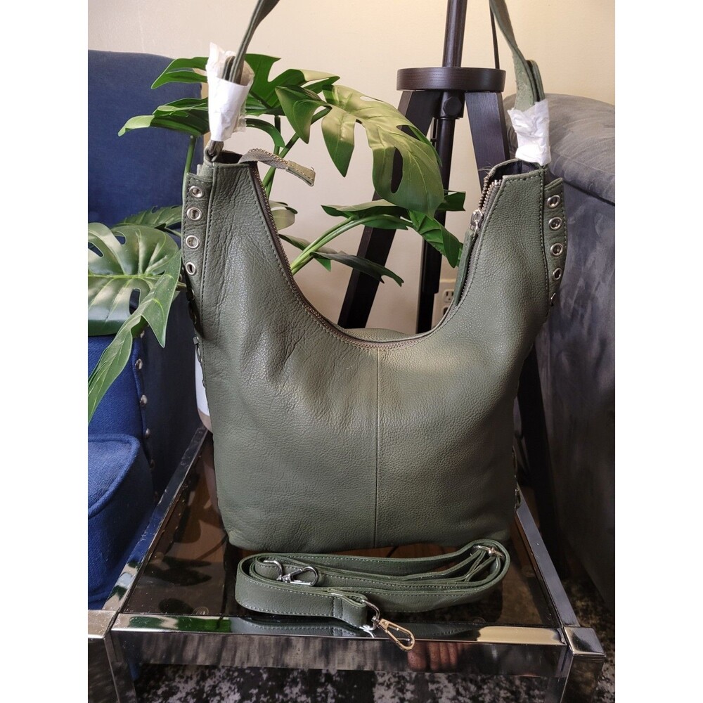 Beautiful Olive Green Boho Shoulder Bag- Slight Imperfections See Description - Picture 5 of 16